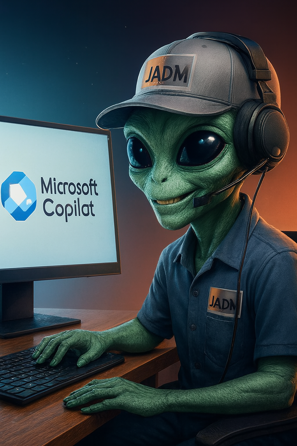 Jadmo con headset, s