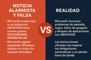 No hagas caso! No quites la KB5074109 ni dejes de actualizar Windows!!