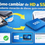 Cómo cambiar de HD a SSD mediante clonación de discos: guía completa