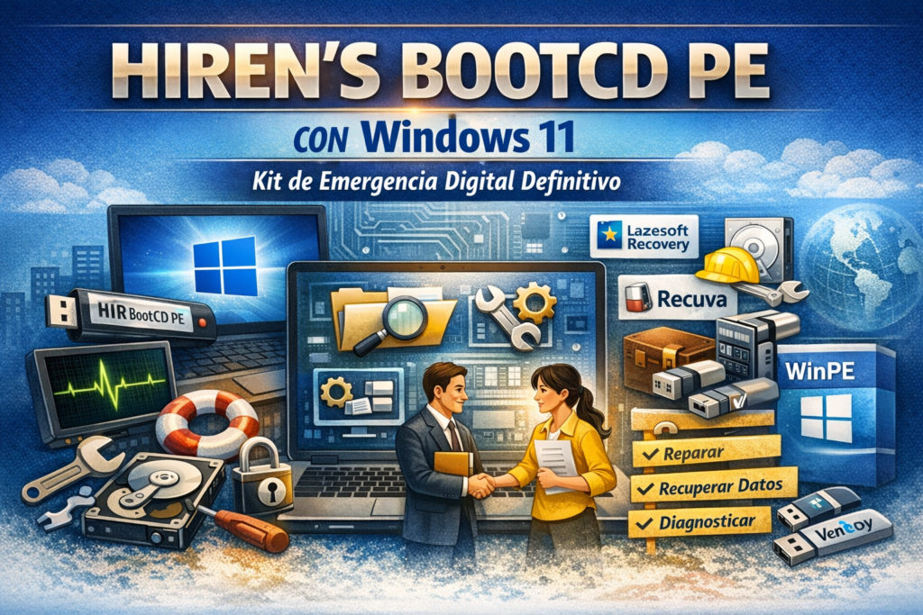 Hiren’s BootCD PE con Windows 11: el kit de emergencia digital definitivo