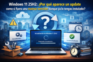 Windows 11 25H2: ¿Por qué aparece un update como si fuera una nueva versión aunque ya lo tengas instalado?