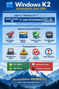 Actualizaciones de Microsoft junio 2026: ¿Qué onda con “Windows K2”?