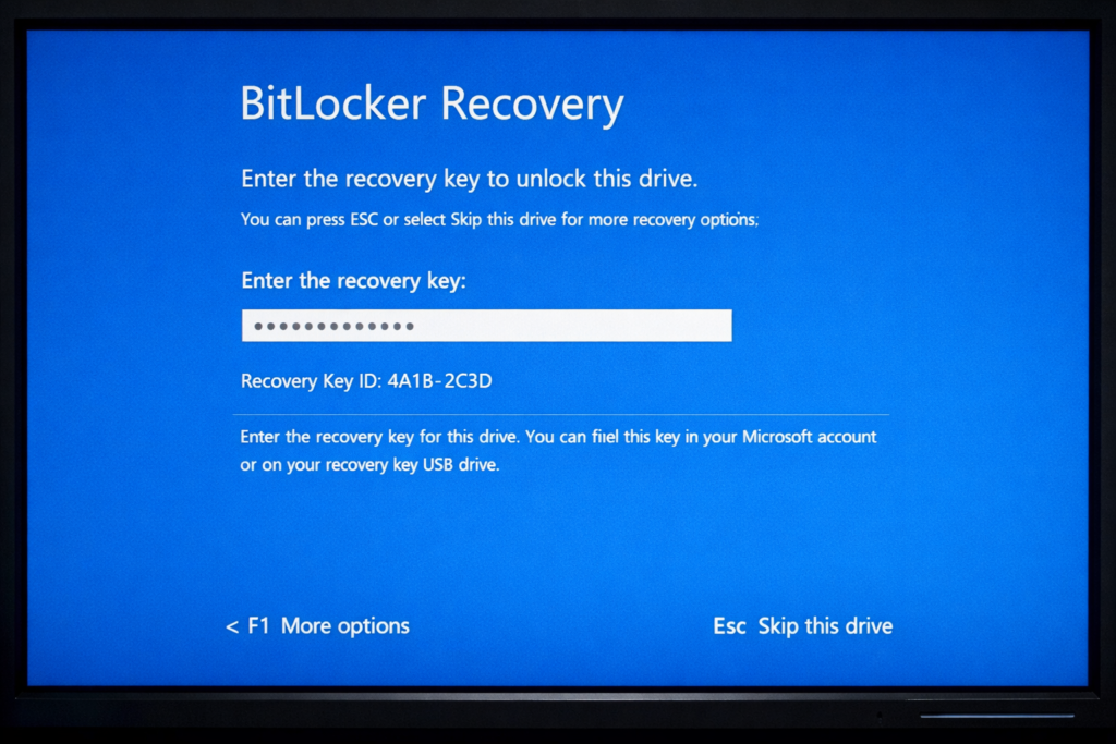 BitLocker - error de inicio - reparación - y no enciende