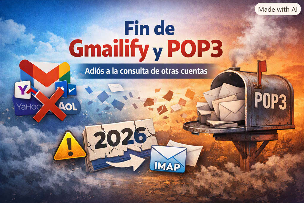 Gmail relanza las advertencias sobre el fin de Gmailify y la consulta POP3